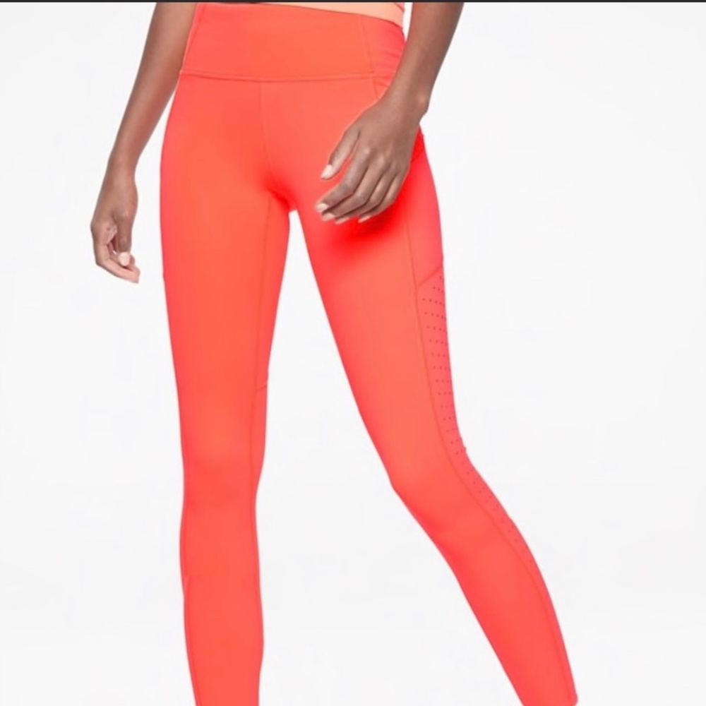 Athlete Contender Laser Cut 7/8 Tight - Neon Orange (Size Small)